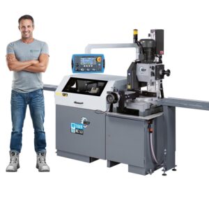 Man with the MEP Tiger 352NC Automatic Metal Cold Saw